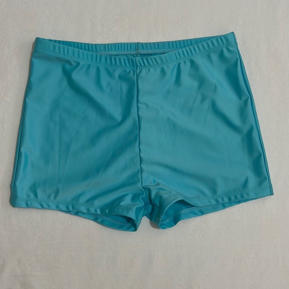 Blue Spandex Booty Biker Shorts  / Swimwear Bottom / Beachwear / Yoga Shorts - Picture 1 of 3